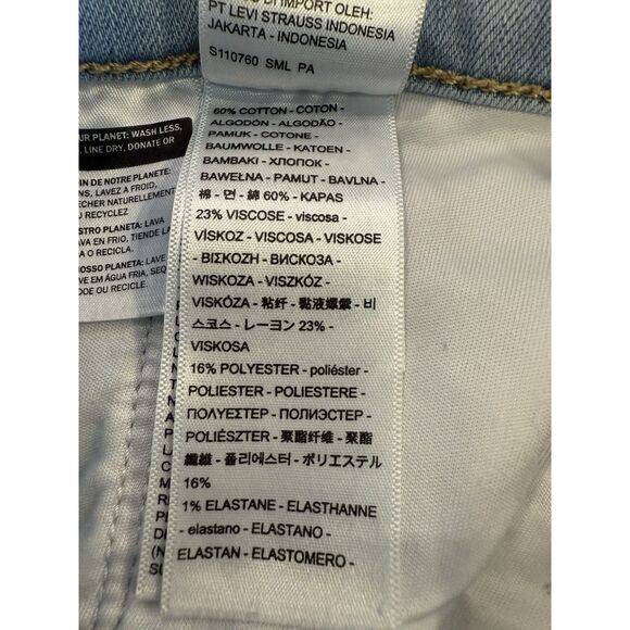 Levi Strauss Women's Boyfriend Jeans size 22W Plus Blue Distressed - Picture 5 of 5